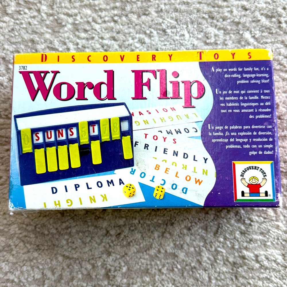 Vintage Discovery Toys Word Flip - Play on Words for Family Fun